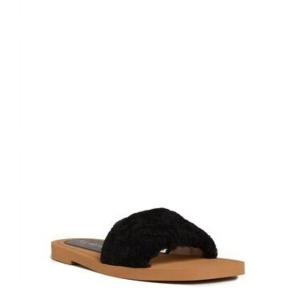 Stuart Weitzman Cammy Slide Sandals In Black - Picture 1 of 8